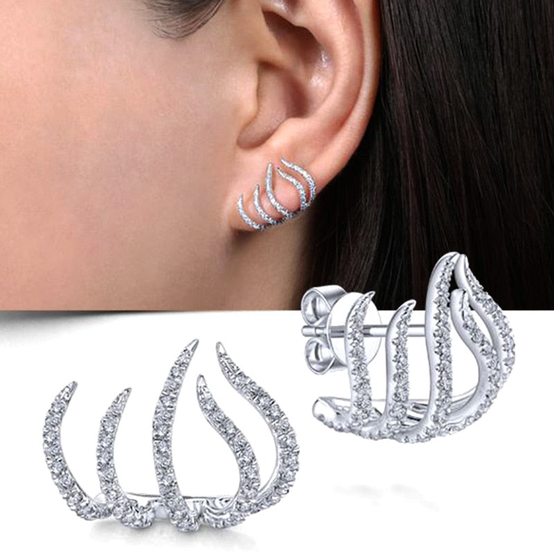 Huitan Crystal AAA CZ Stone Versatile Earrings