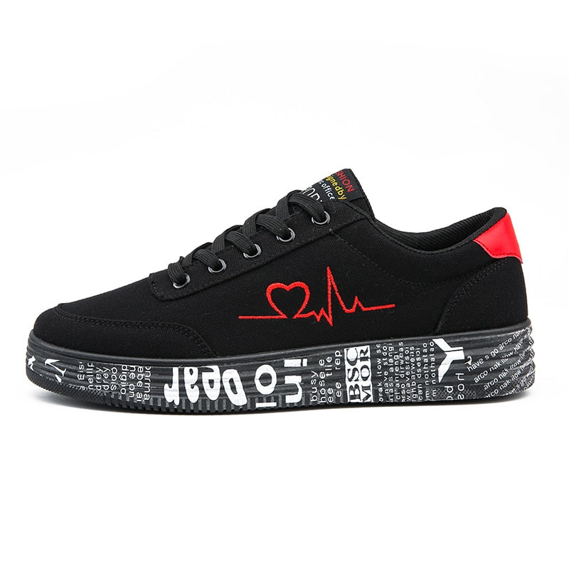 Vulcanized Lace-up Casual Shoes Breathable