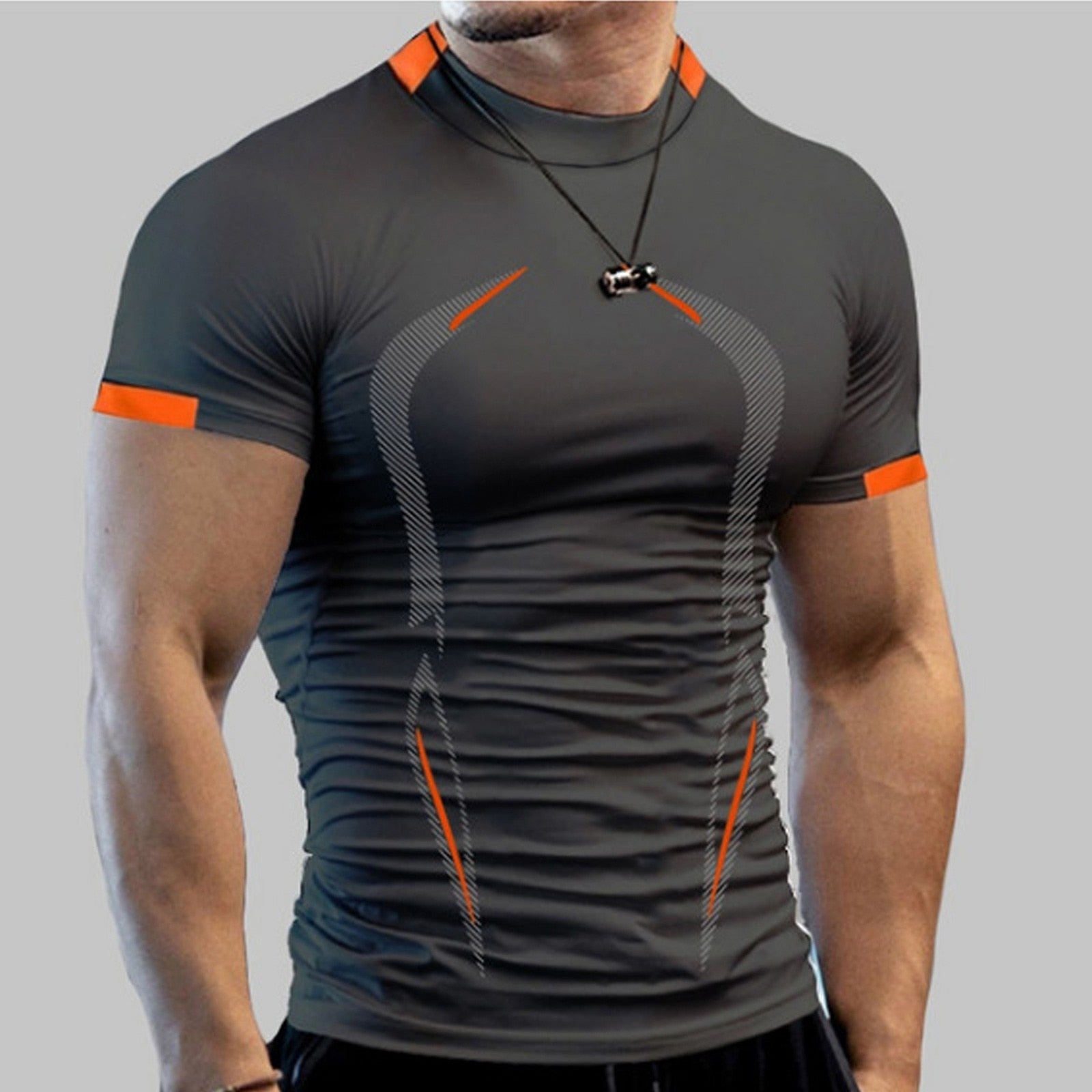 Summer Gym Shirt Sport Short Sleeve T Shirt Men