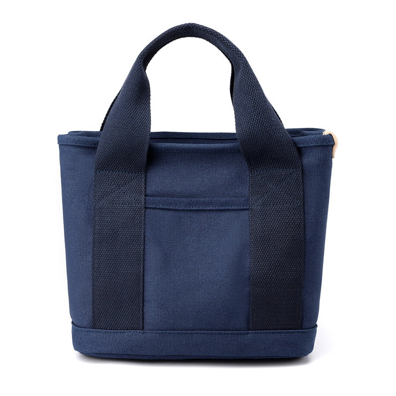 Small Bag With Zipper Shoulder Portable Thickened Canvas Bag