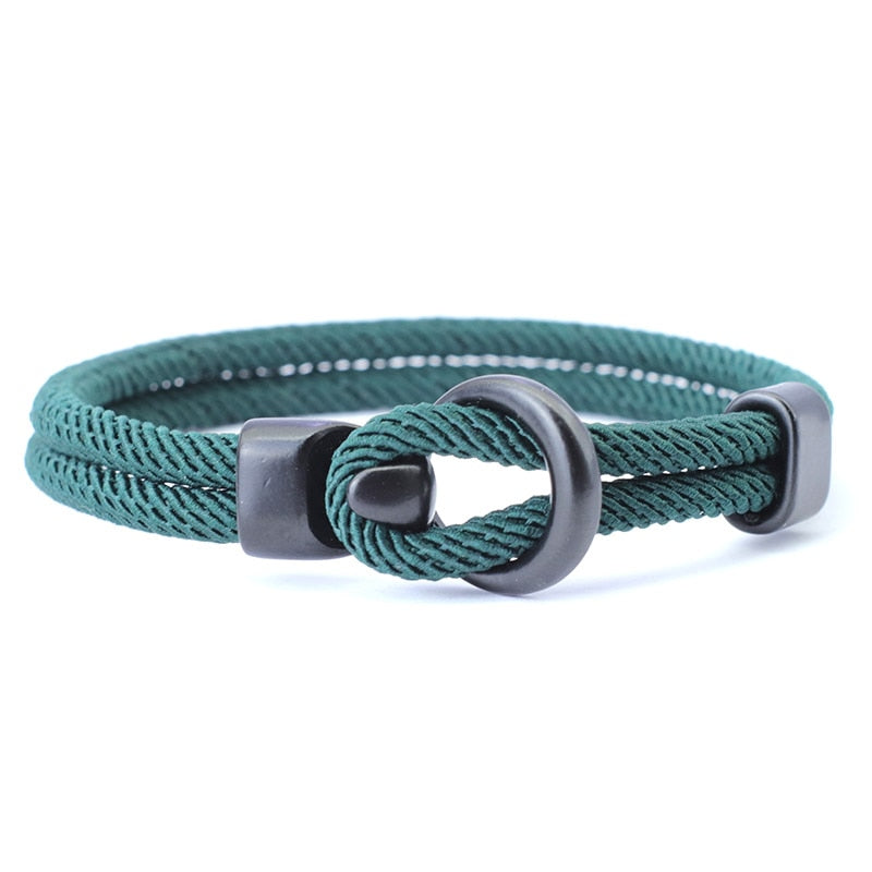 Fashion Rope Bracelet Men Double Layer