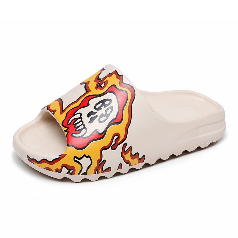 Thick Printed Graffiti Flip Flops Unisex