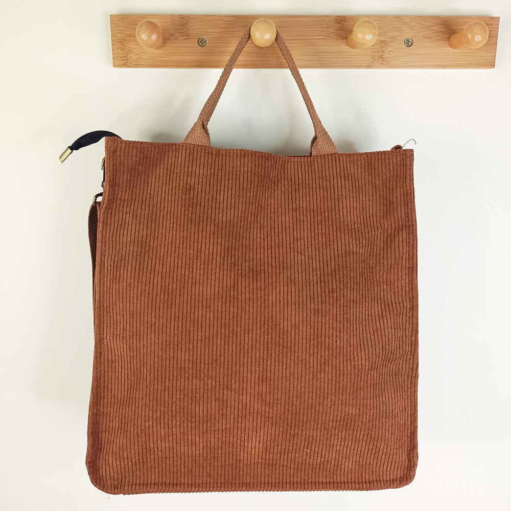 Corduroy Foldable Washable Canvas Crossbody Bag