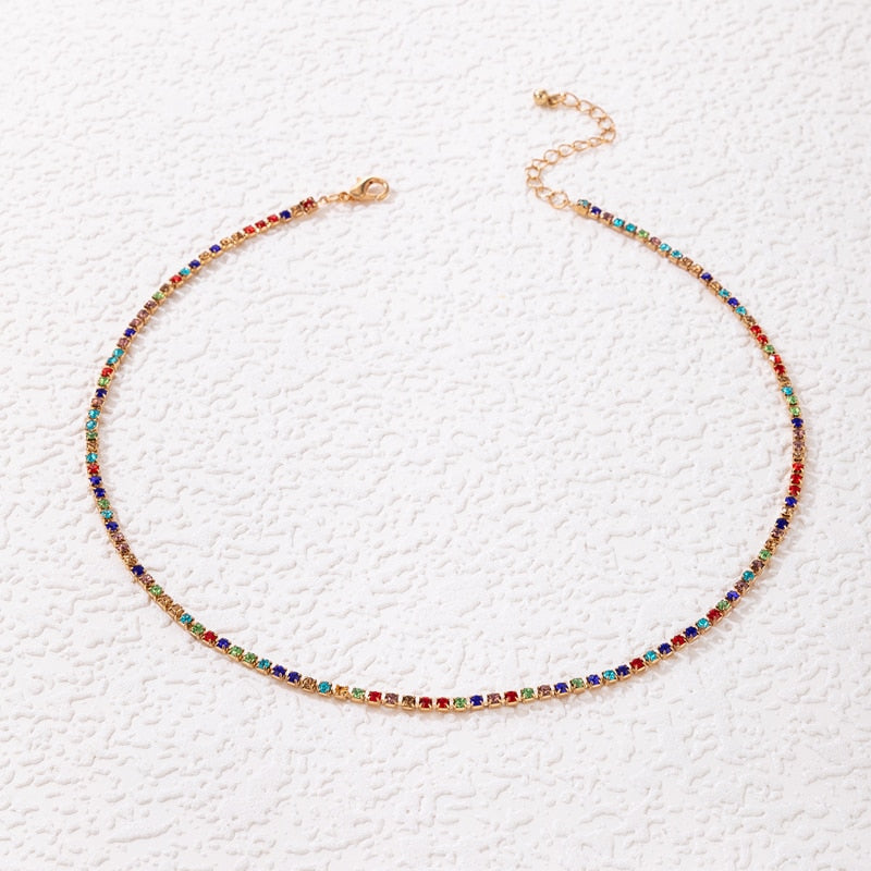 Tocona Bohemian Colorful Tassel Clavicle Chain Beaded Necklace