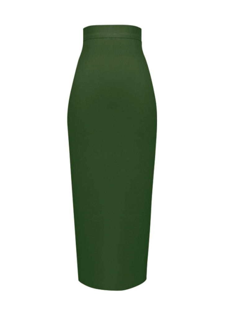 13 Colors Bandage Elastic Elegant Pencil Skirt