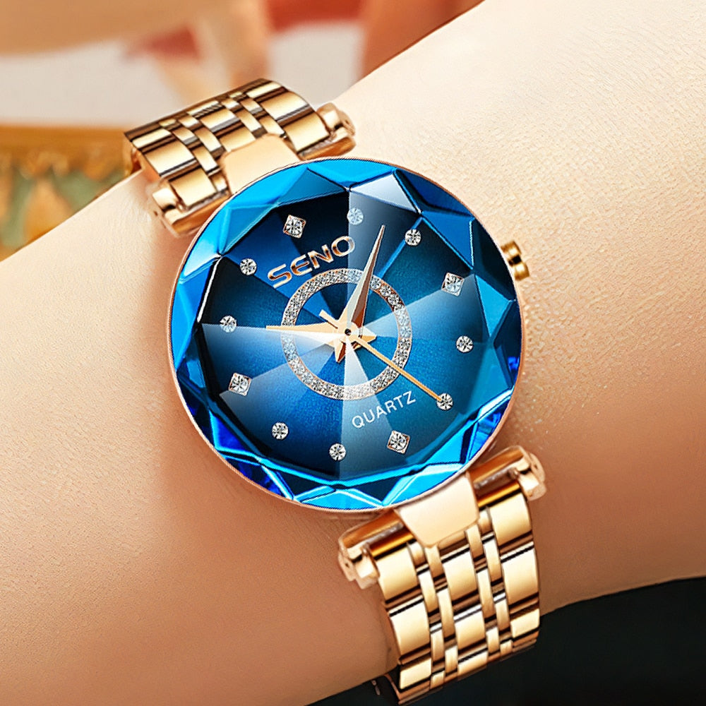 Fashion Diamond Watches For Women Ladies Luxury Brand Quartz