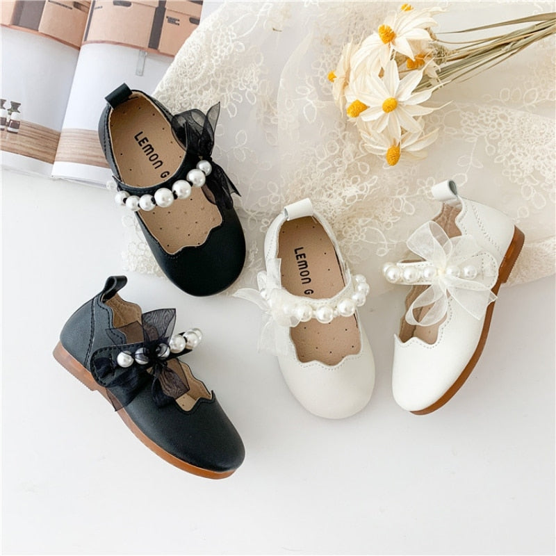 Single Princess Pearl Shallow Shoes