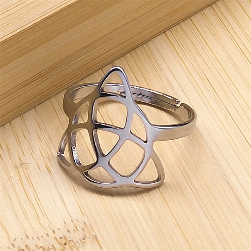 Witchcraft Stainless Steel Witch's Irish Knot Adjustable Ring