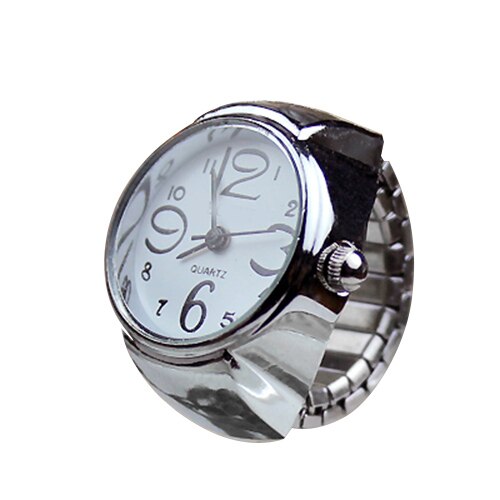 Fashion Couple Watch Ring Round Quartz Stainless Steel