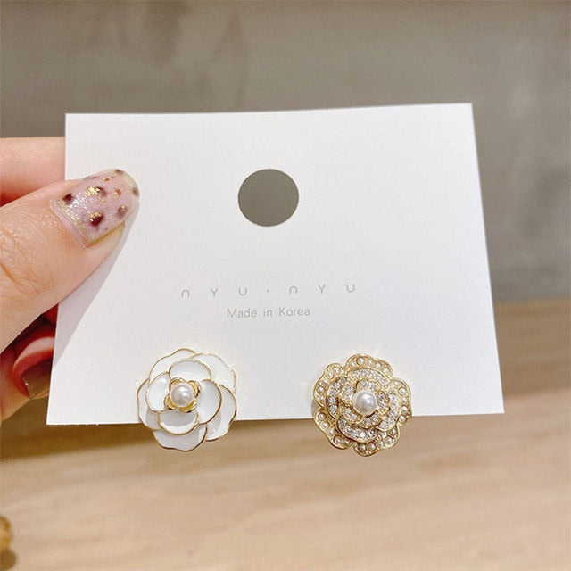 LFashion Full Crystal Simulated Pearl Tassel Drop Earring