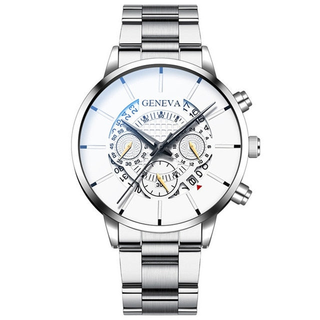 Stainless Steel Quartz Luxury Wrist Watch