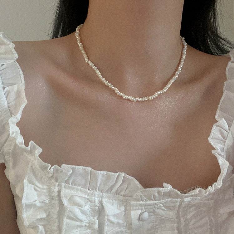 Minar Multiple French Pearl Necklace
