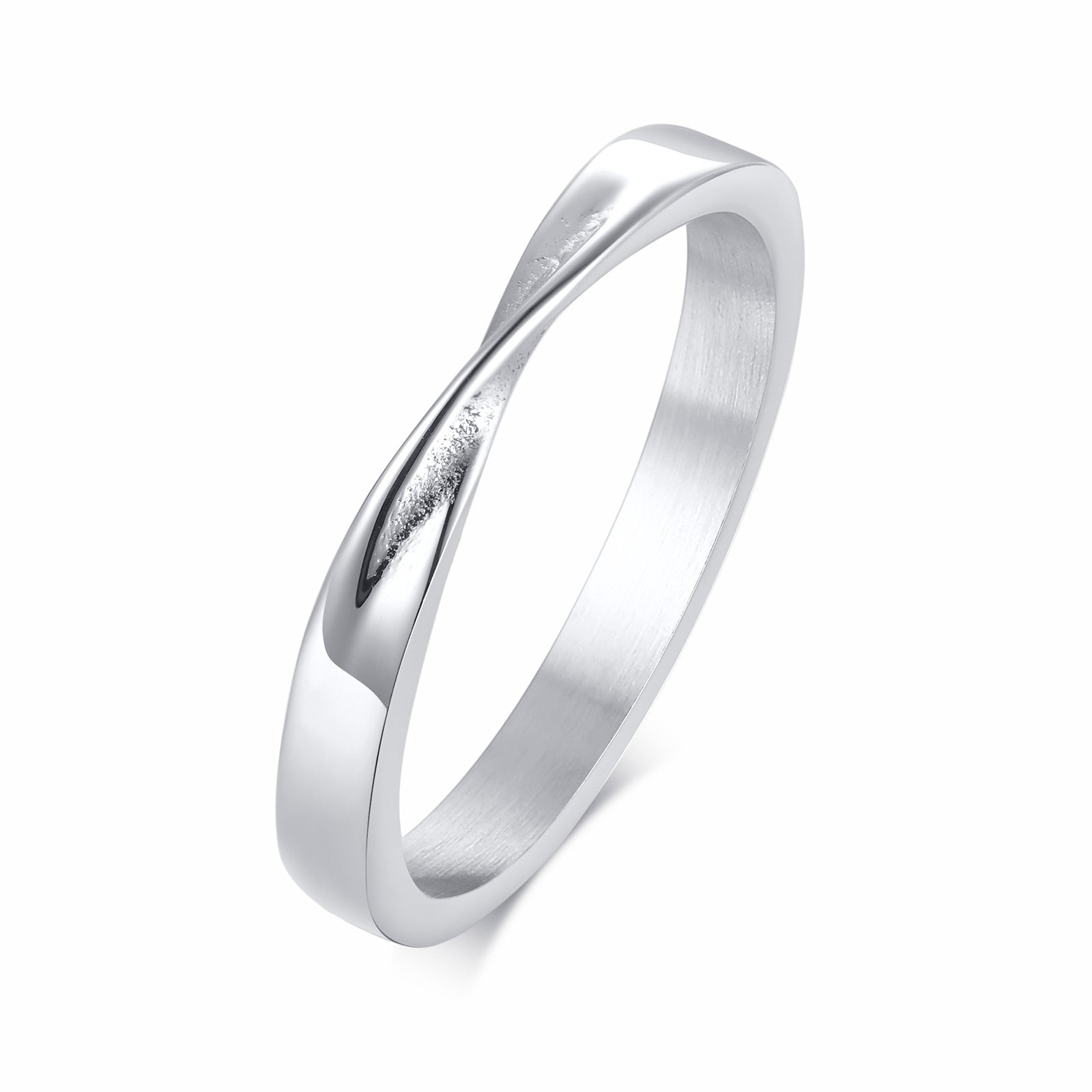 Thin 3mm Charm Stainless Steel Ring