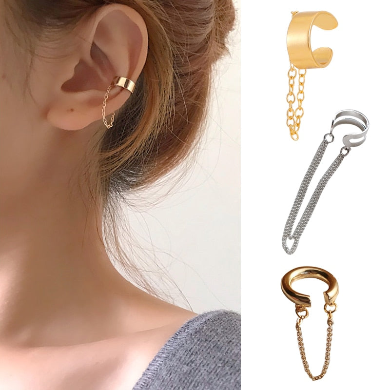 LATS Simple Non-Piercing Ear Cuff Earrings