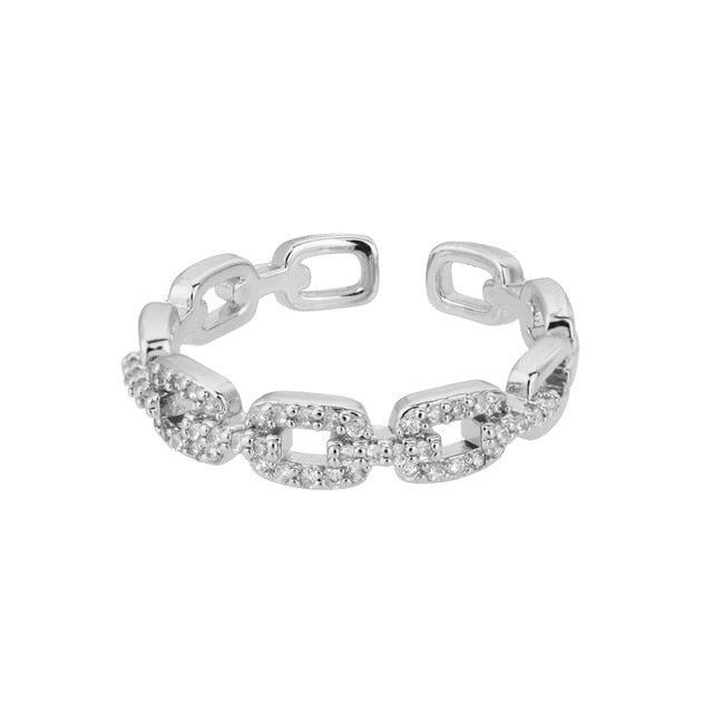 Twist Chain Snake Stainless Steel Open Ring