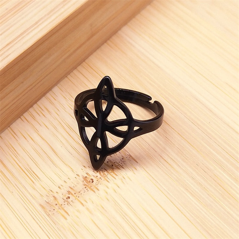 Witchcraft Stainless Steel Witch's Irish Knot Adjustable Ring