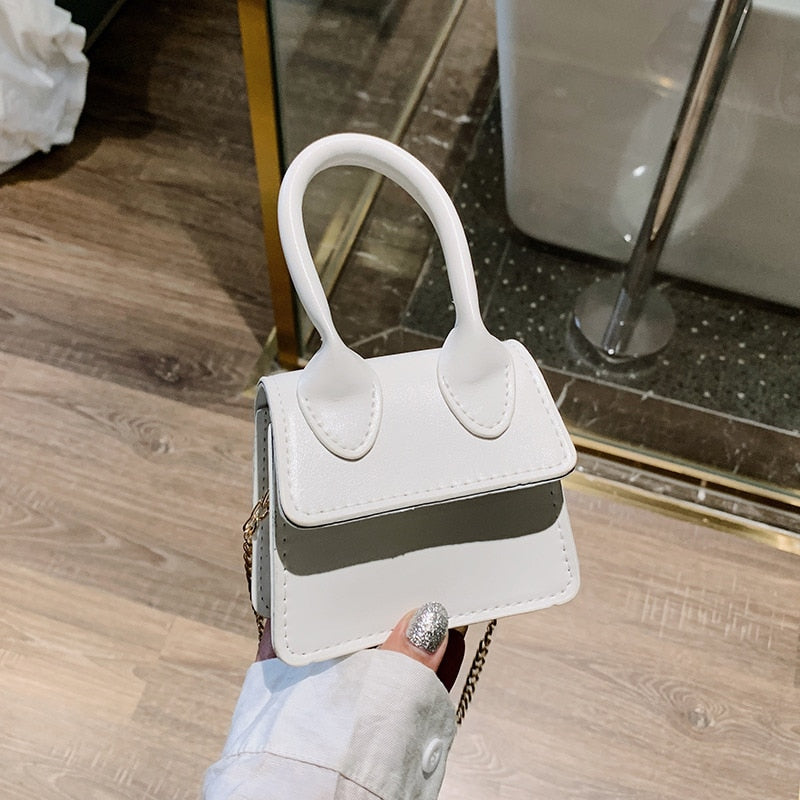 Mini Crocodile Pattern Flip Messenger Crossbody Bag