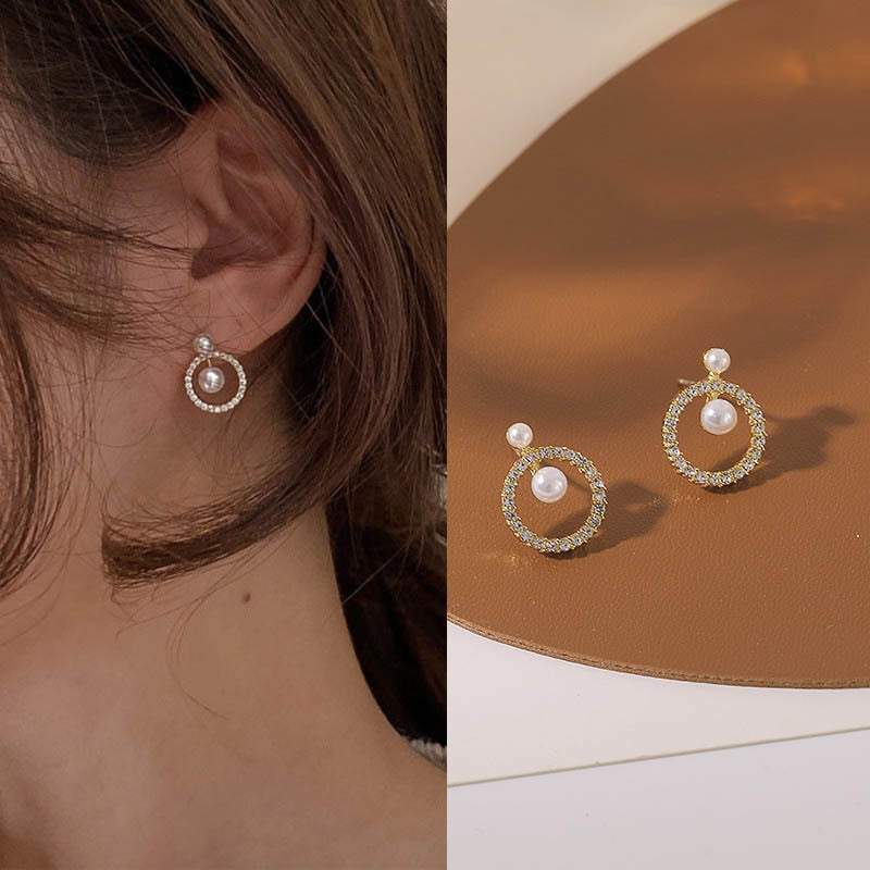 Korean Four-Prong Setting CZ Earing Claw Ear Hook Clip