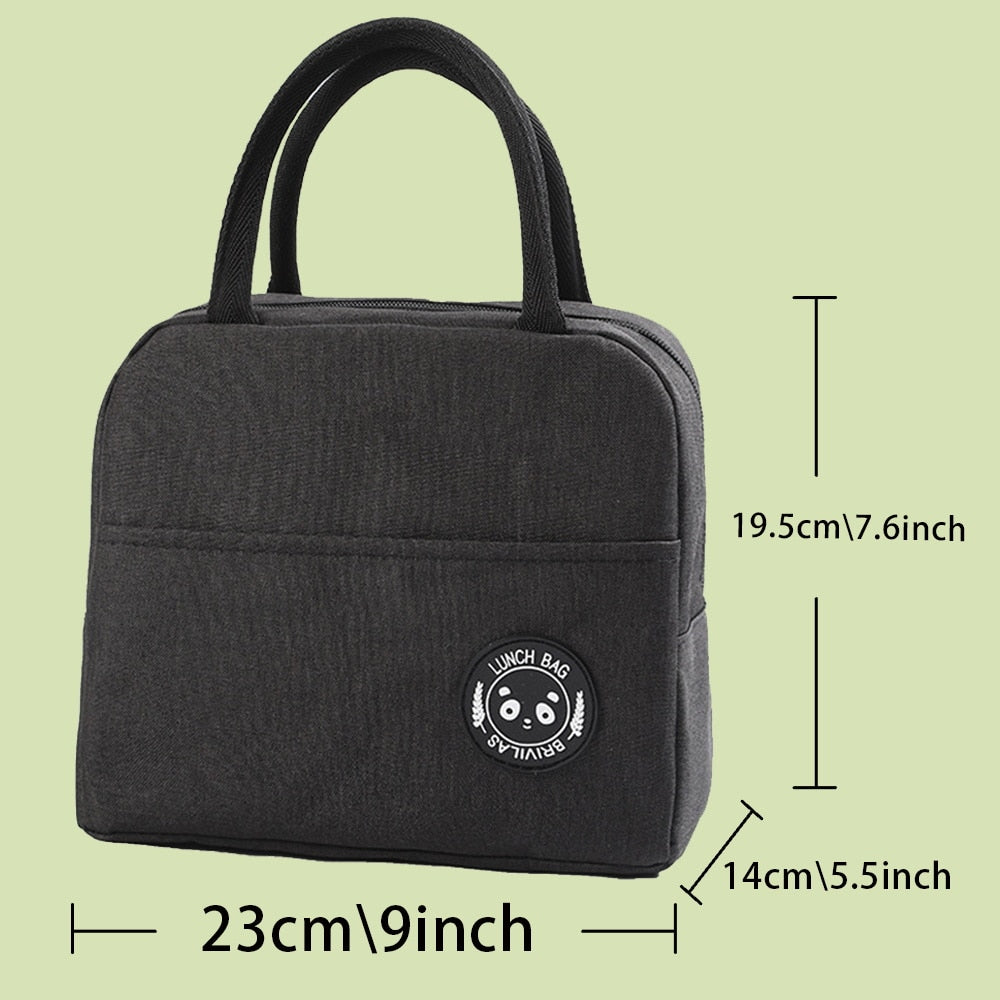 Lunch Bag Cooler Tote Portable Insulated Thermal Canvas Bag Unisex