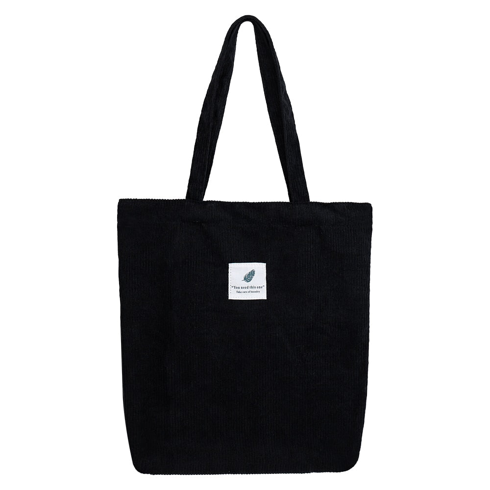 Corduroy Bag for Women Shopper Handbags