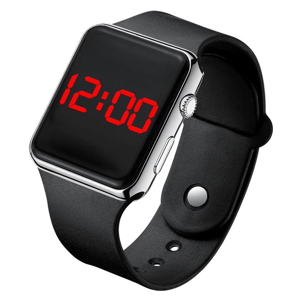 Electronic LED Digital  Fashion Casual Simple Silicone Female Watch