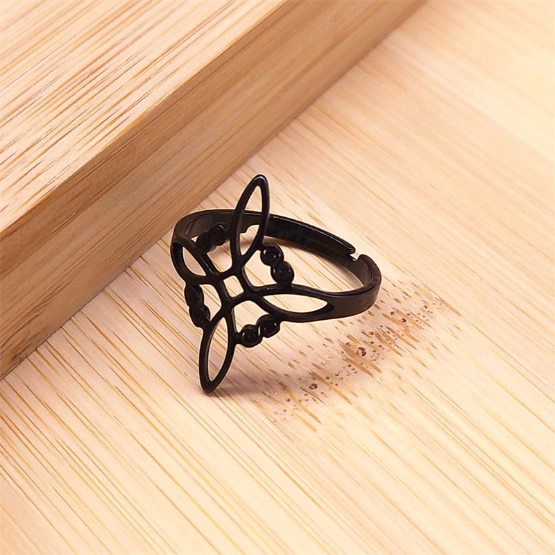 Witchcraft Stainless Steel Witch's Irish Knot Adjustable Ring