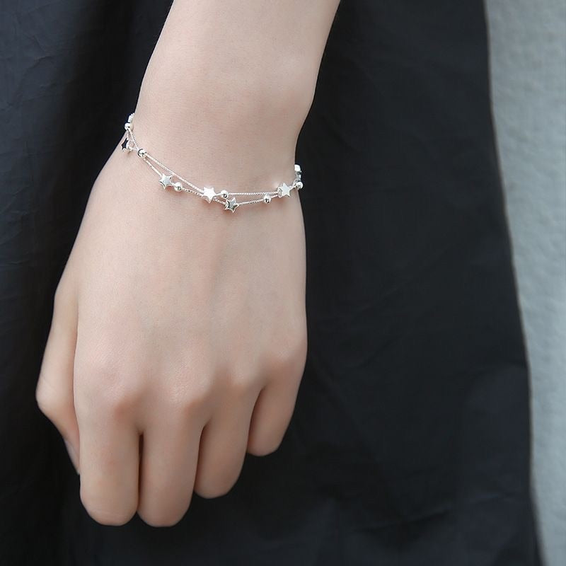925 sterling silver Beautiful stars Bracelet