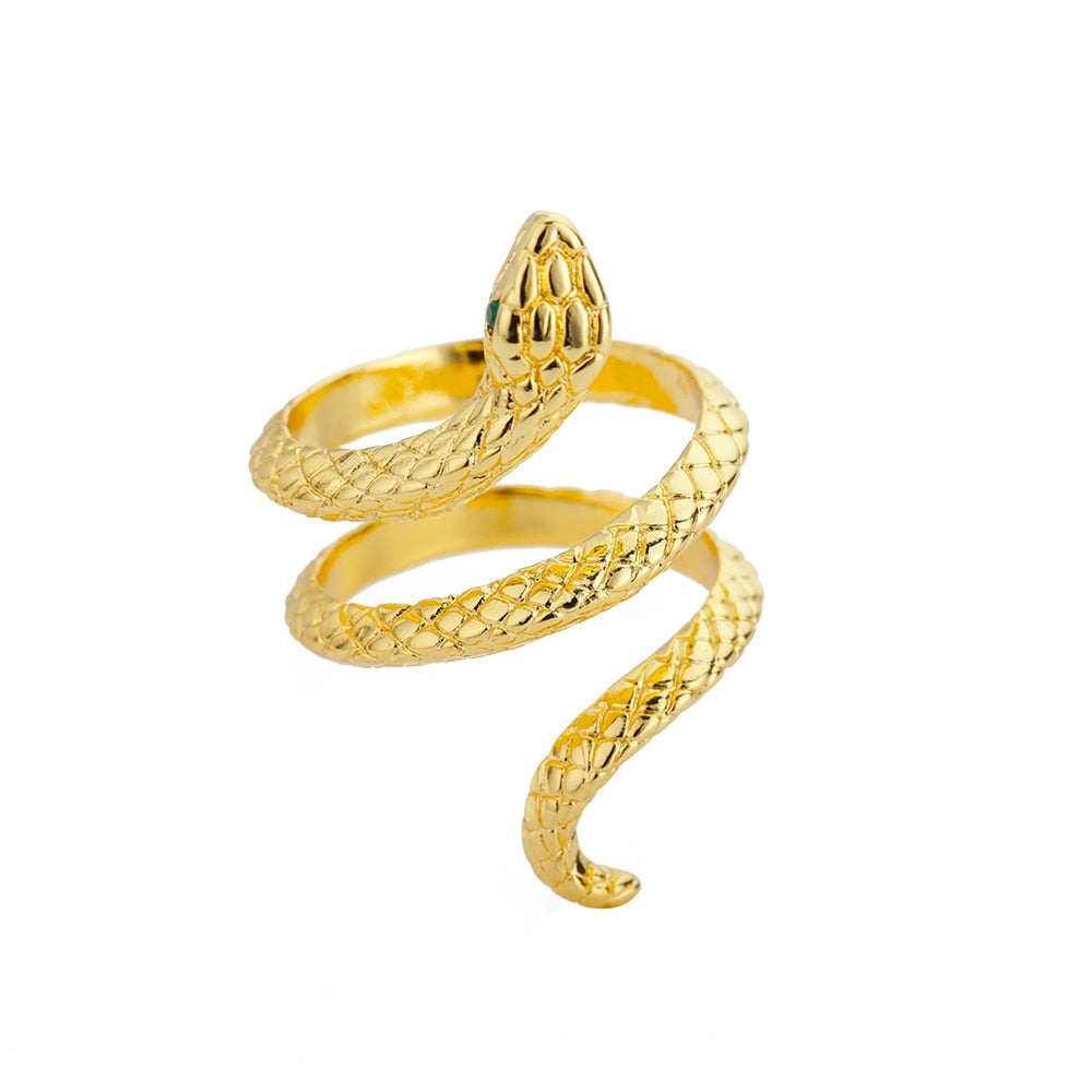 Twist Chain Snake Stainless Steel Open Ring