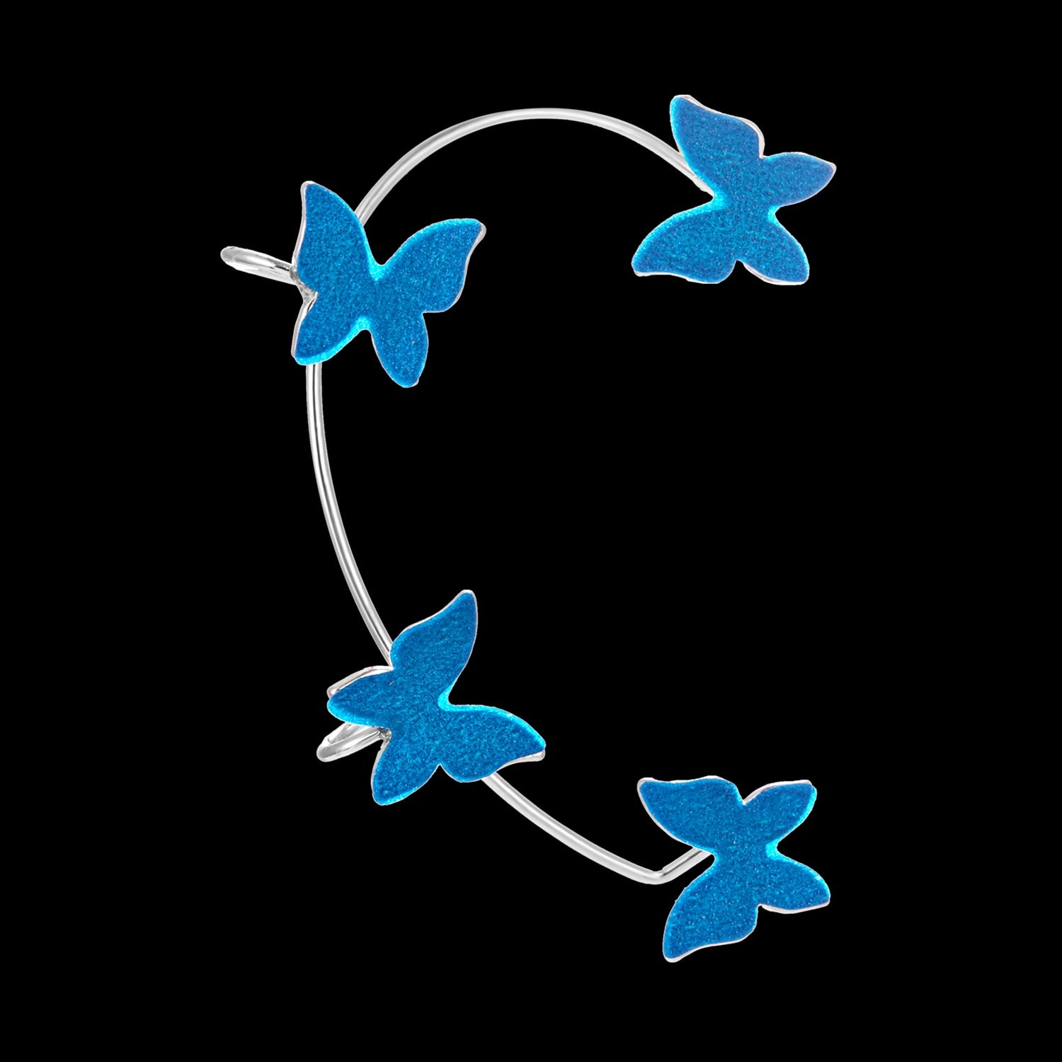 Korean Style Sparkling Zircon Butterfly Ear Clips Without Piercing