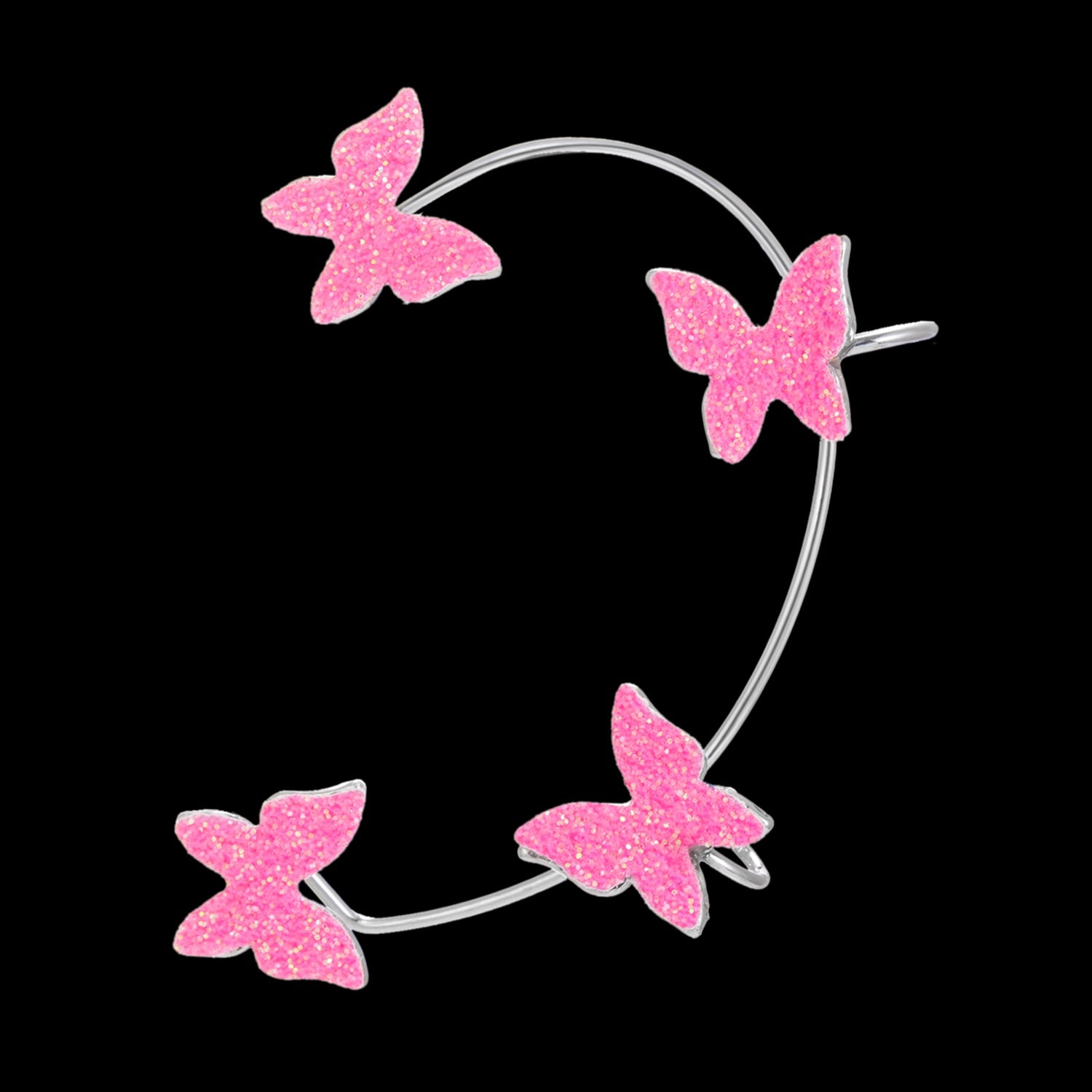 Korean Style Sparkling Zircon Butterfly Ear Clips Without Piercing