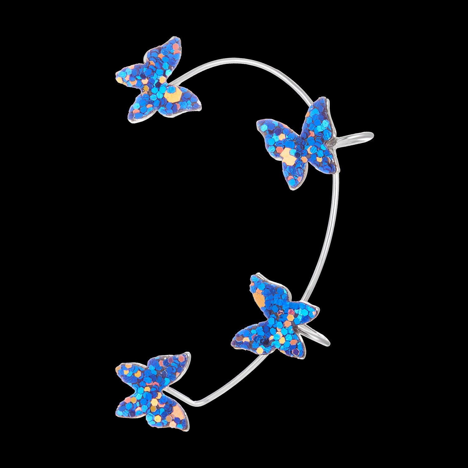 Korean Style Sparkling Zircon Butterfly Ear Clips Without Piercing