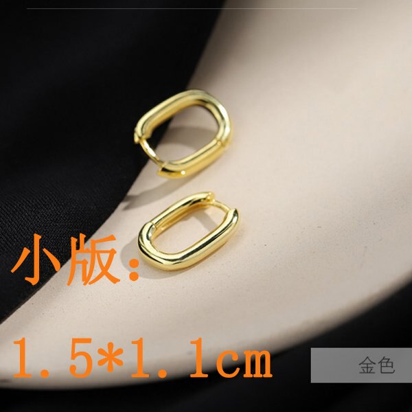 Gold Color Circle Hoop Geometric Earrings for Girls