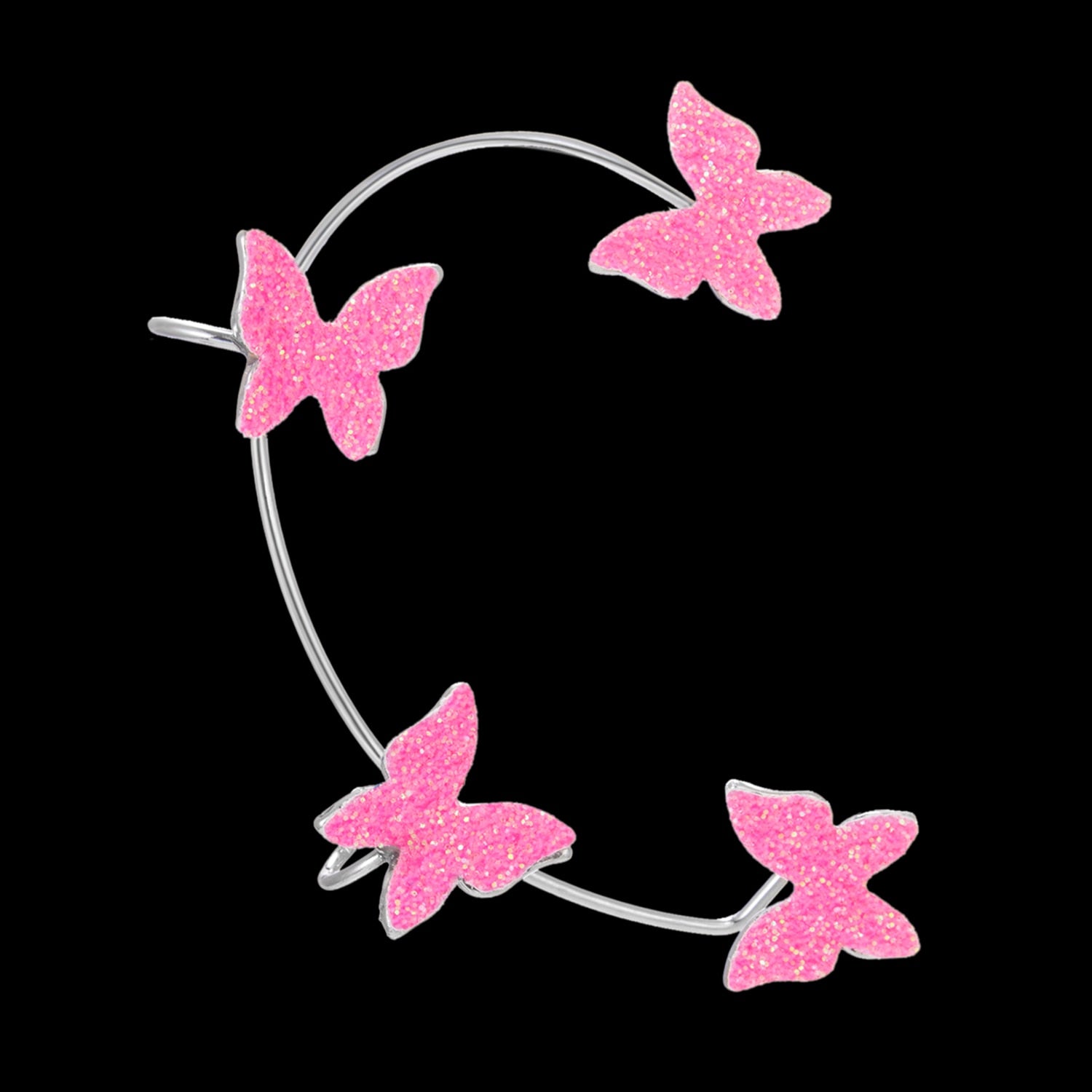 Korean Style Sparkling Zircon Butterfly Ear Clips Without Piercing