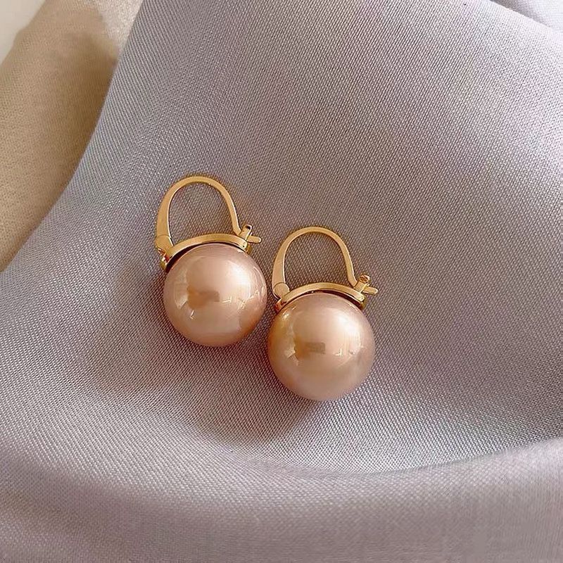 Contracted Heart Pearl Earrings For Women
