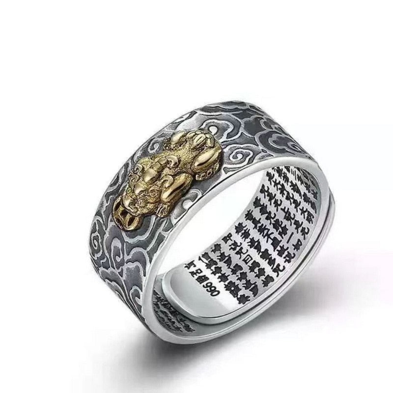 Chinese silver Plated Copper Coins Adjustable Ring