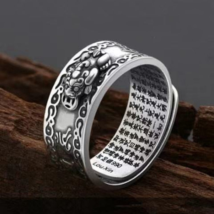 Chinese silver Plated Copper Coins Adjustable Ring