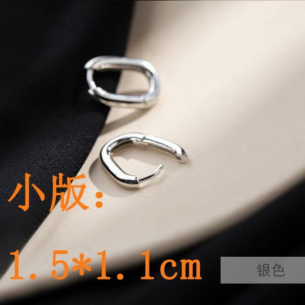 Gold Color Circle Hoop Geometric Earrings for Girls