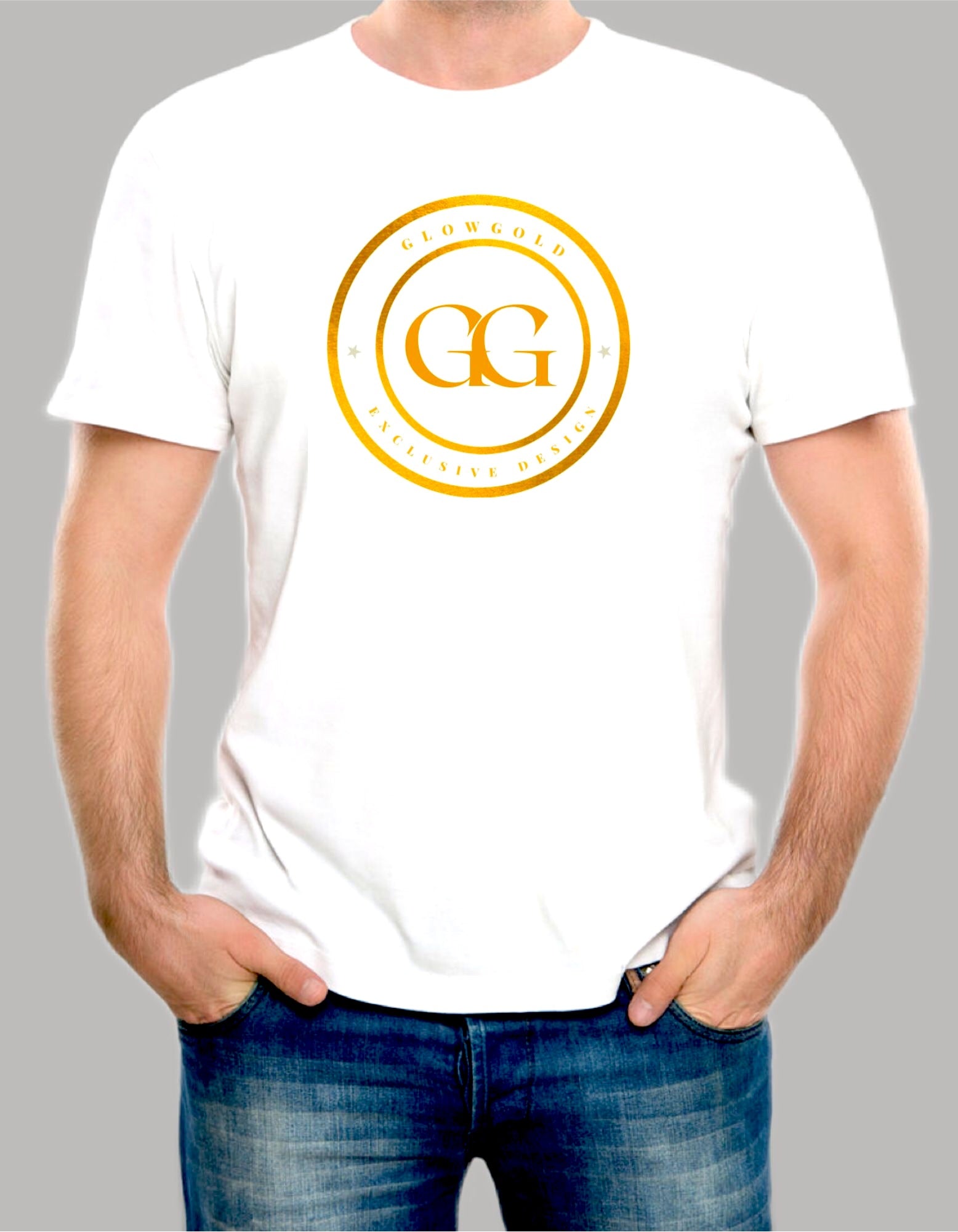 Premium White custom t-shirts Round smooth necklace