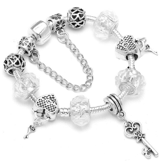 Kids Crystal Heart Beads Bracelets - Shopeasywear