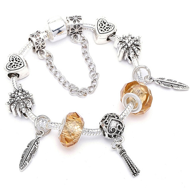Kids Crystal Heart Beads Bracelets - Shopeasywear