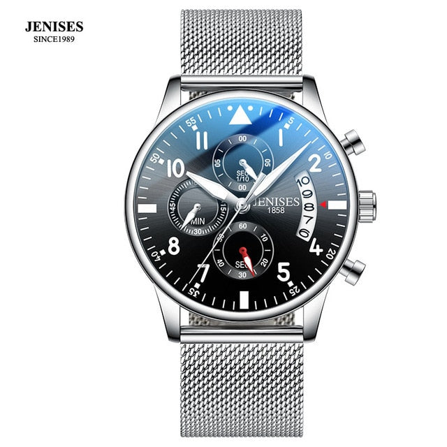 JENISES Men Watch Top Brand Luxury Quartz Watch Men Fashion Military Waterproof Chronograph Sport Watches Saat Relogio Masculino - Shopeasywear