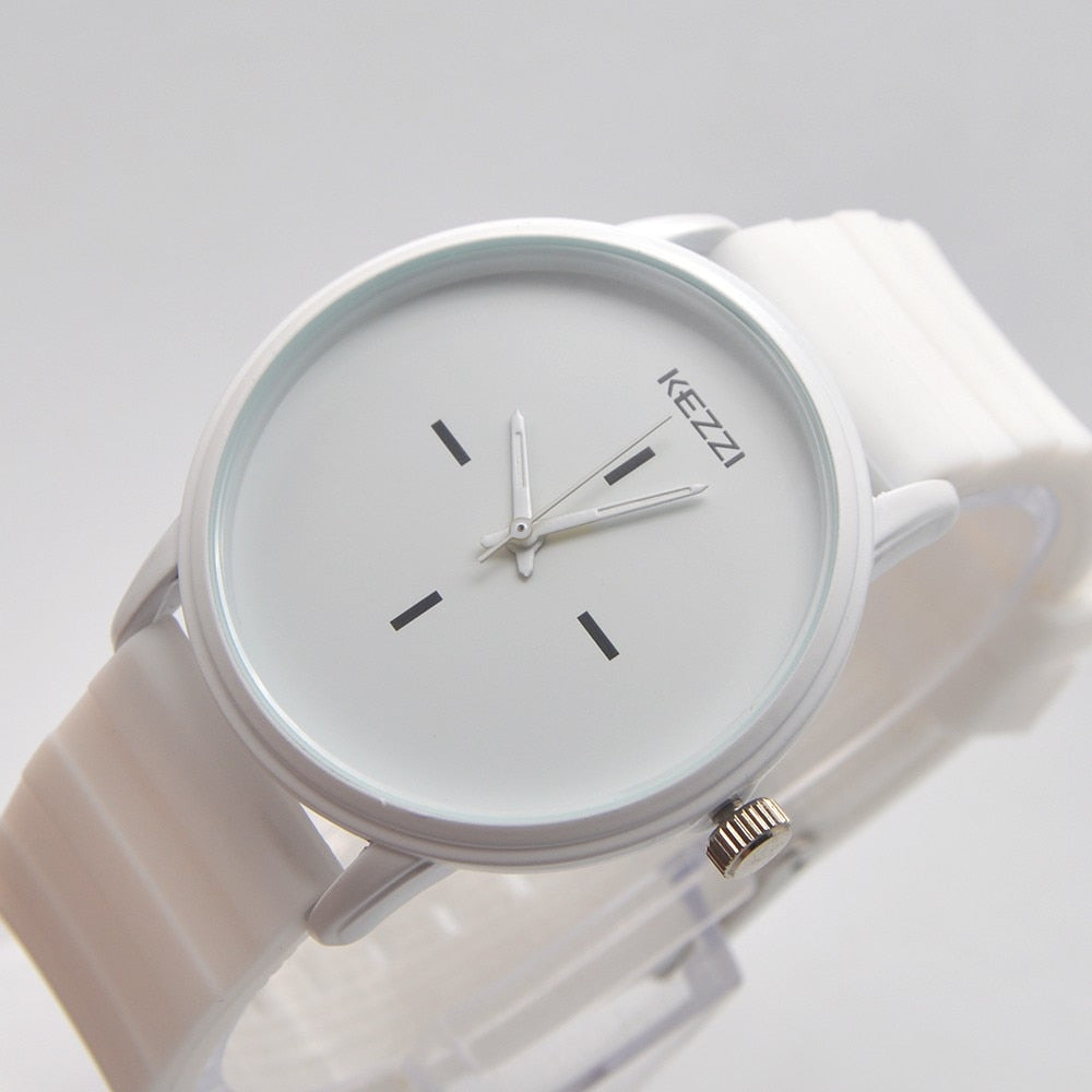 Black White Silicone Watches - Shopeasywear