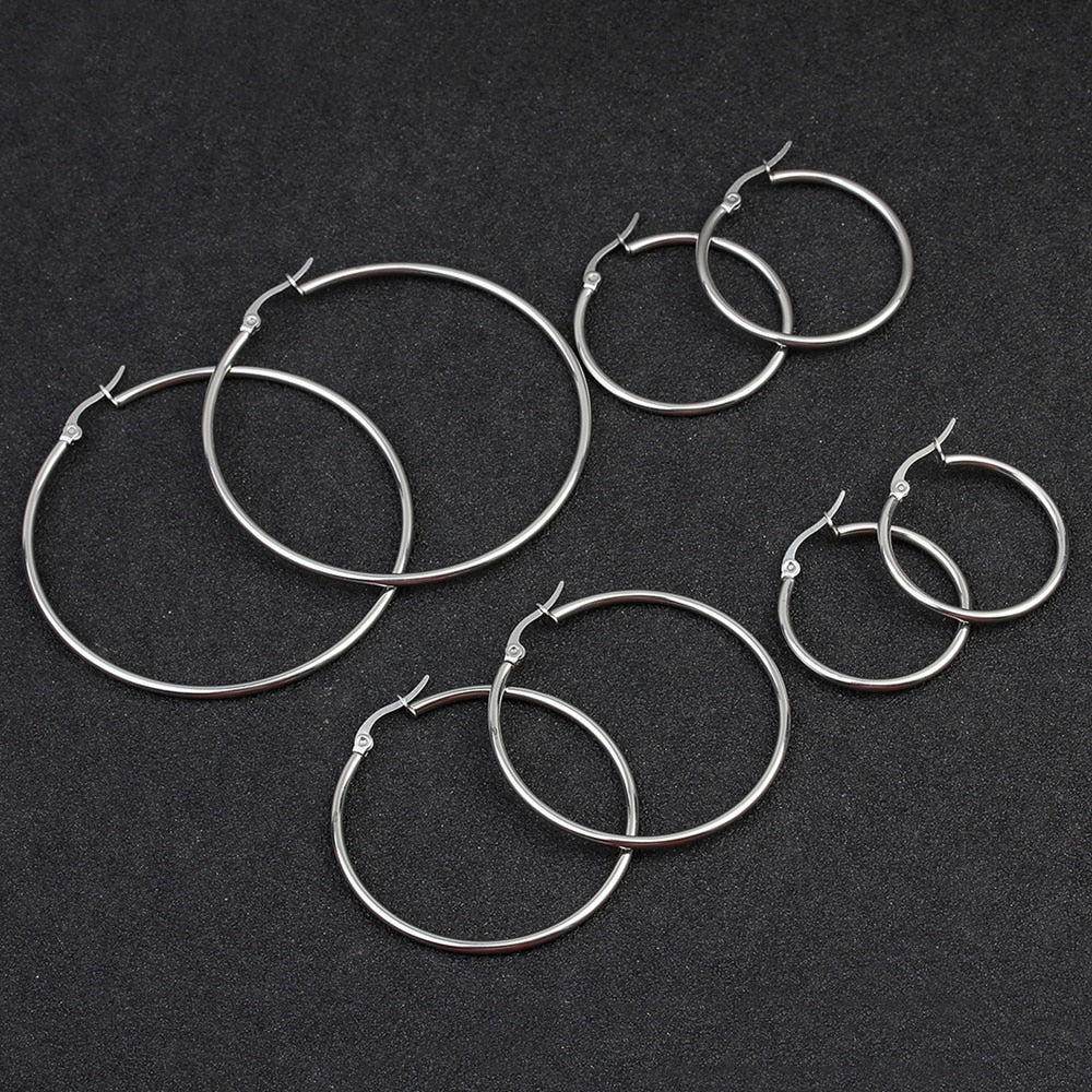 Big Circle Women Hoop Earrings