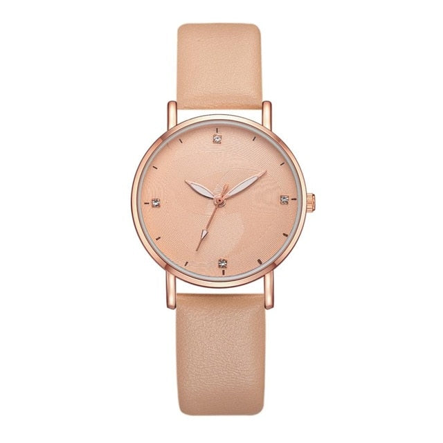 Quartz Wrist Casual Leather Watch - Shopeasywear