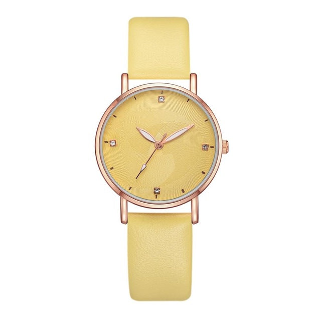 Quartz Wrist Casual Leather Watch - Shopeasywear