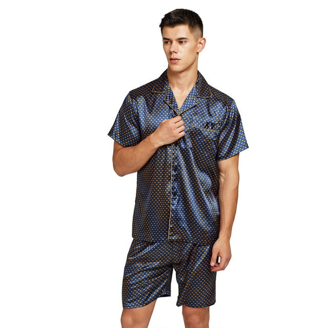 Silk Pajamas Shorts For Men