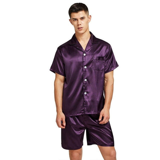 Silk Pajamas Shorts For Men