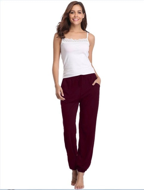 New Women Home Pajama Pants Cotton Bottoms - Shopeasywear