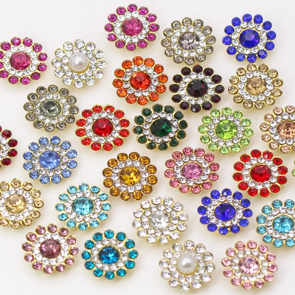 20Pcs Flower Crystal Rhinestones