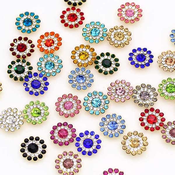 20Pcs Flower Crystal Rhinestones